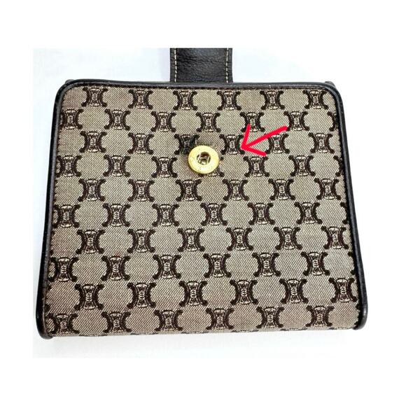 Celine Triomphe Canvas Macadam Compact Wallet - Picture 7 of 14